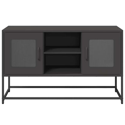 vidaXL TV Cabinet Black 100.5x39x60.5 cm Steel 5