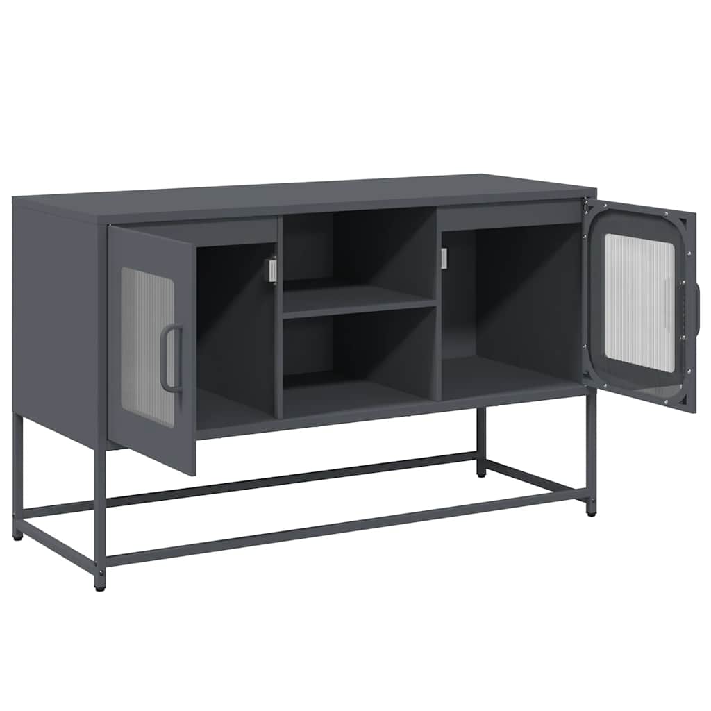 vidaXL TV Cabinet Anthracite 100.5x39x60.5 cm Steel 6