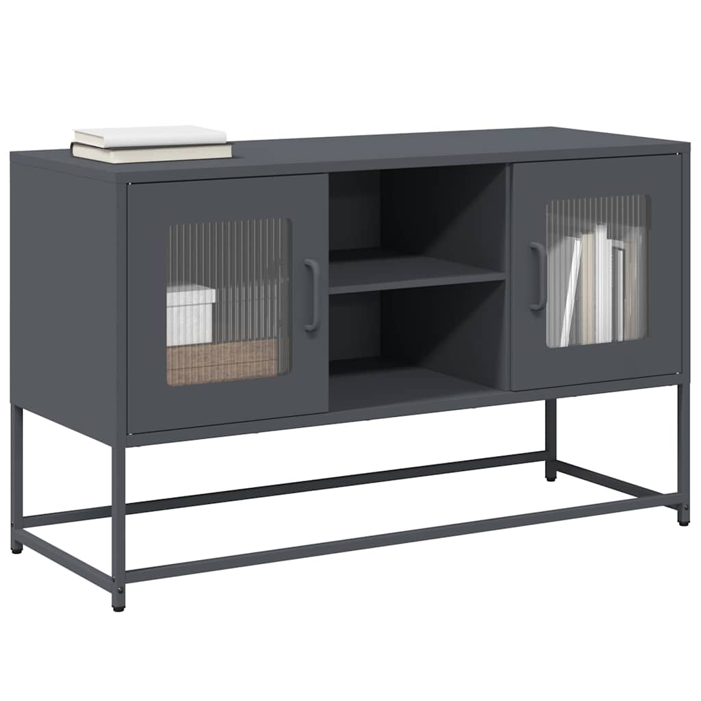 vidaXL TV Cabinet Anthracite 100.5x39x60.5 cm Steel 1