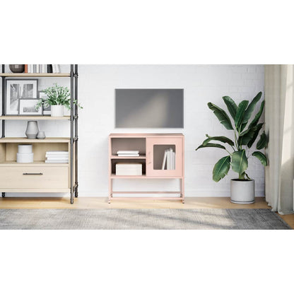 vidaXL TV Cabinet Pink 68x39x60.5 cm Steel 3