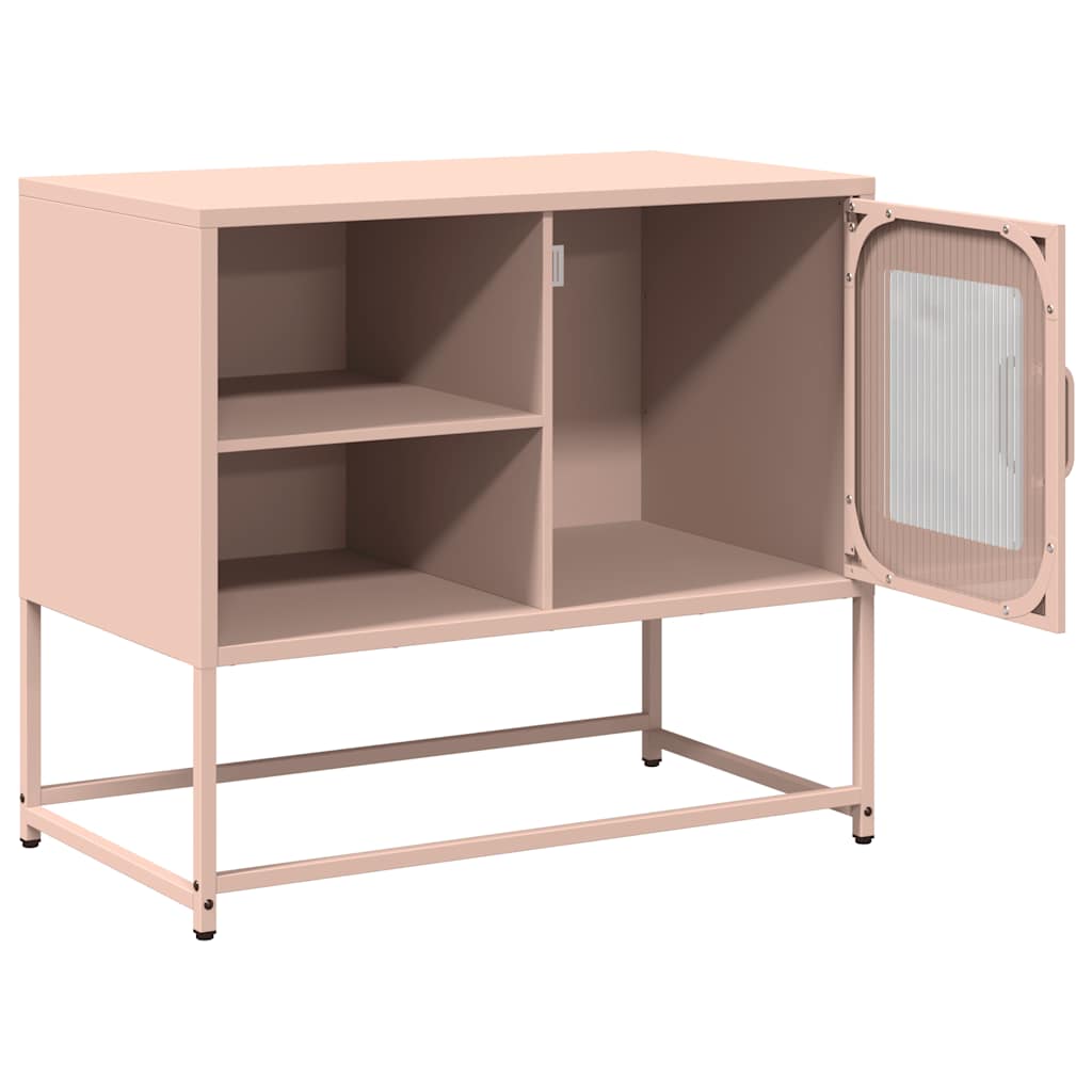 vidaXL TV Cabinet Pink 68x39x60.5 cm Steel 6