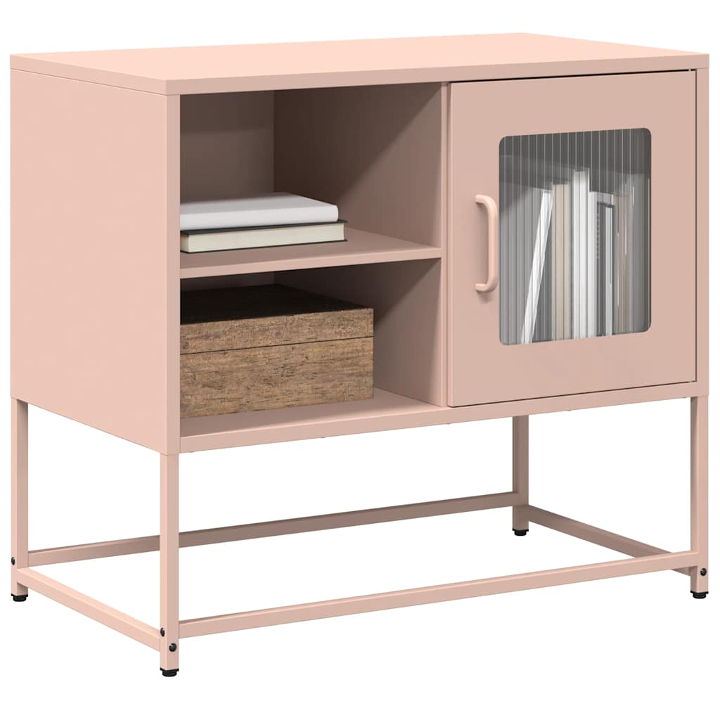 vidaXL TV Cabinet Pink 68x39x60.5 cm Steel 1