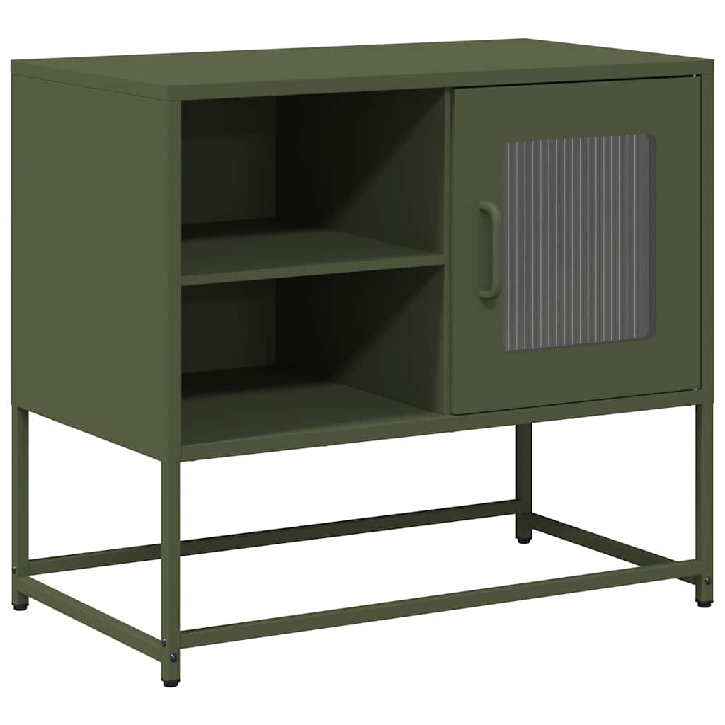 vidaXL TV Cabinet Olive Green 68x39x60.5 cm Steel 2