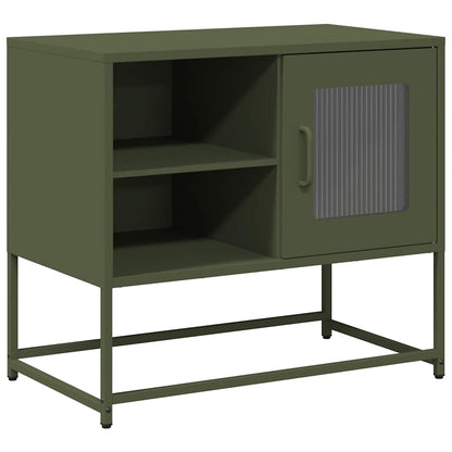vidaXL TV Cabinet Olive Green 68x39x60.5 cm Steel 2