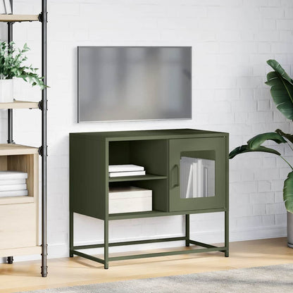 vidaXL TV Cabinet Olive Green 68x39x60.5 cm Steel 4