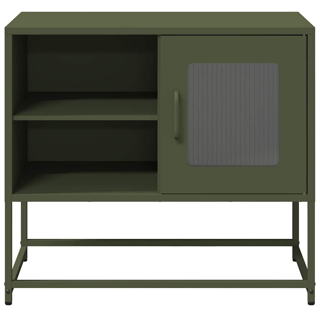 vidaXL TV Cabinet Olive Green 68x39x60.5 cm Steel 5