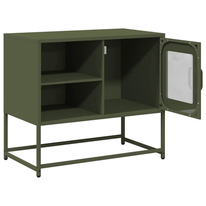 vidaXL TV Cabinet Olive Green 68x39x60.5 cm Steel 6