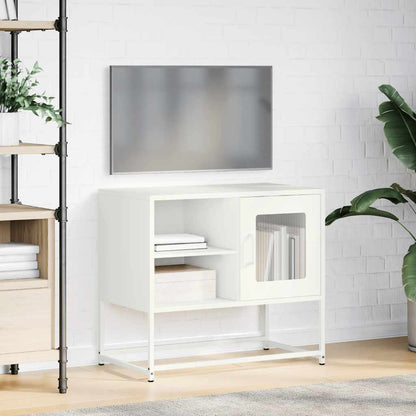 vidaXL TV Cabinet White 68x39x60.5 cm Steel 4