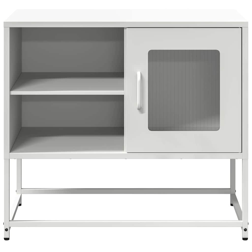 vidaXL TV Cabinet White 68x39x60.5 cm Steel 5