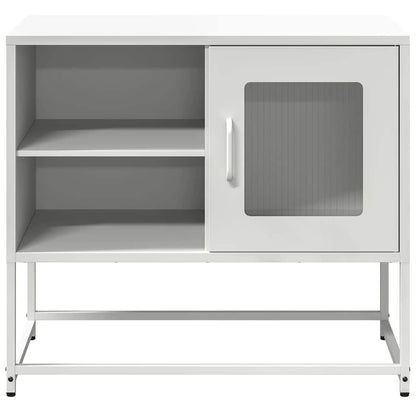 vidaXL TV Cabinet White 68x39x60.5 cm Steel 5