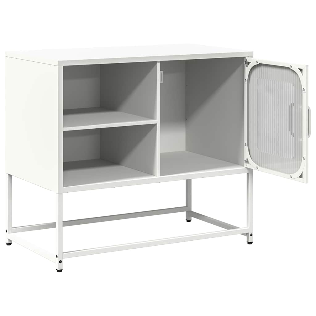 vidaXL TV Cabinet White 68x39x60.5 cm Steel 6