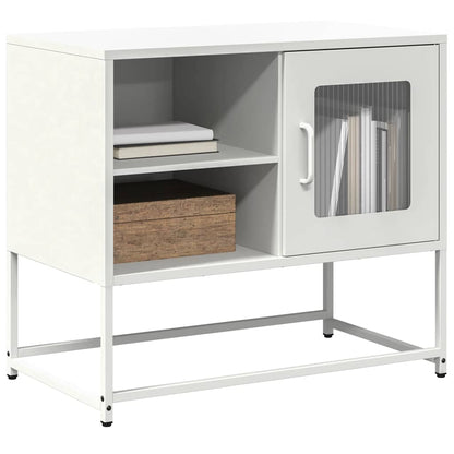 vidaXL TV Cabinet White 68x39x60.5 cm Steel 1