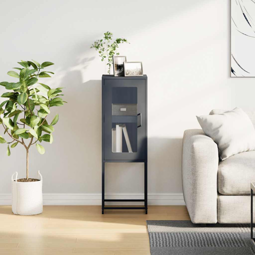vidaXL Sideboard Anthracite 36x39x107 cm Cold-rolled Steel 4
