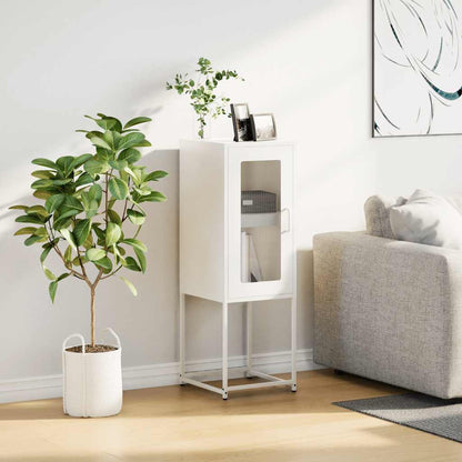 vidaXL Sideboard White 36x39x107 cm Cold-rolled Steel 3