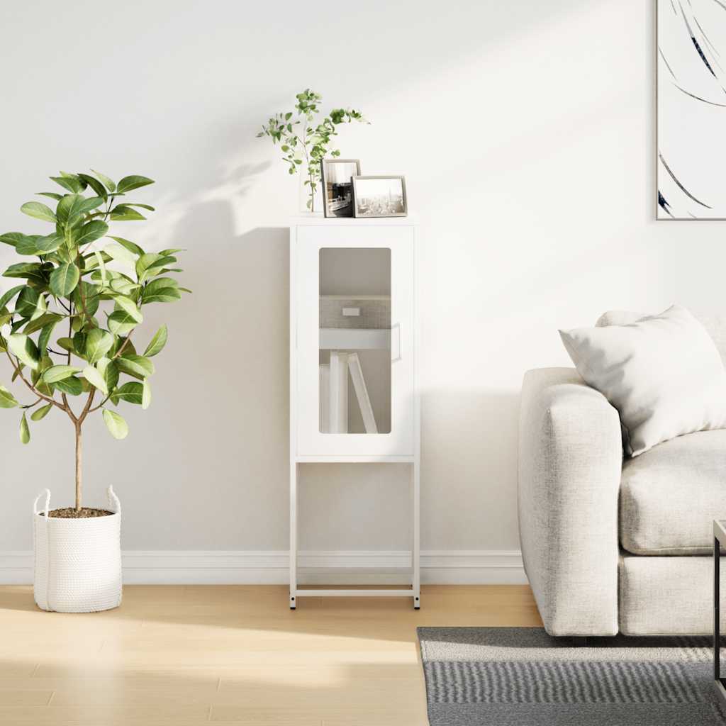 vidaXL Sideboard White 36x39x107 cm Cold-rolled Steel 4