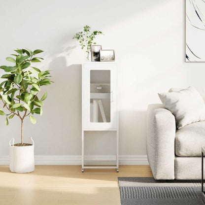 vidaXL Sideboard White 36x39x107 cm Cold-rolled Steel 4