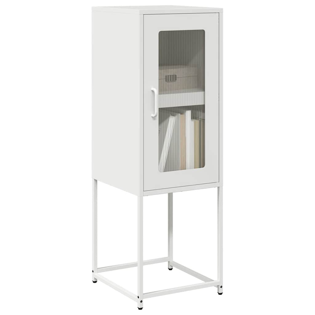 vidaXL Sideboard White 36x39x107 cm Cold-rolled Steel 1