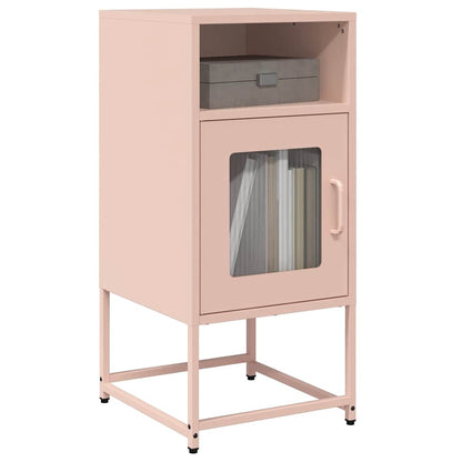vidaXL Bedside Cabinet Pink 36x39x78 cm Cold-rolled Steel 1
