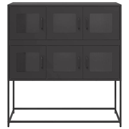 vidaXL Sideboard Black 100.5x39x107 cm Cold-rolled Steel 5