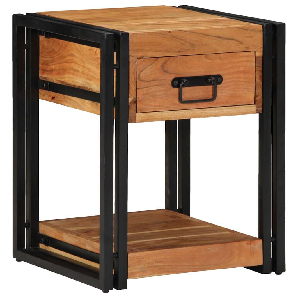 vidaXL Bedside Cabinet Brown 40 x 40 x 50 cm Solid Acacia Wood 4