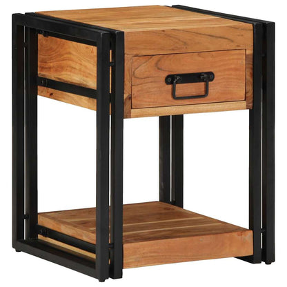 vidaXL Bedside Cabinet Brown 40 x 40 x 50 cm Solid Acacia Wood 4