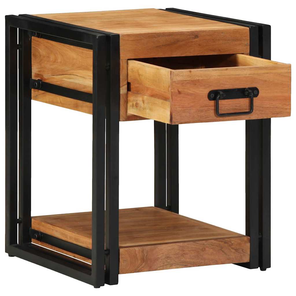 vidaXL Bedside Cabinet Brown 40 x 40 x 50 cm Solid Acacia Wood 1