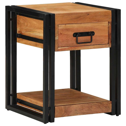 vidaXL Bedside Cabinet Brown 40 x 40 x 50 cm Solid Acacia Wood 2