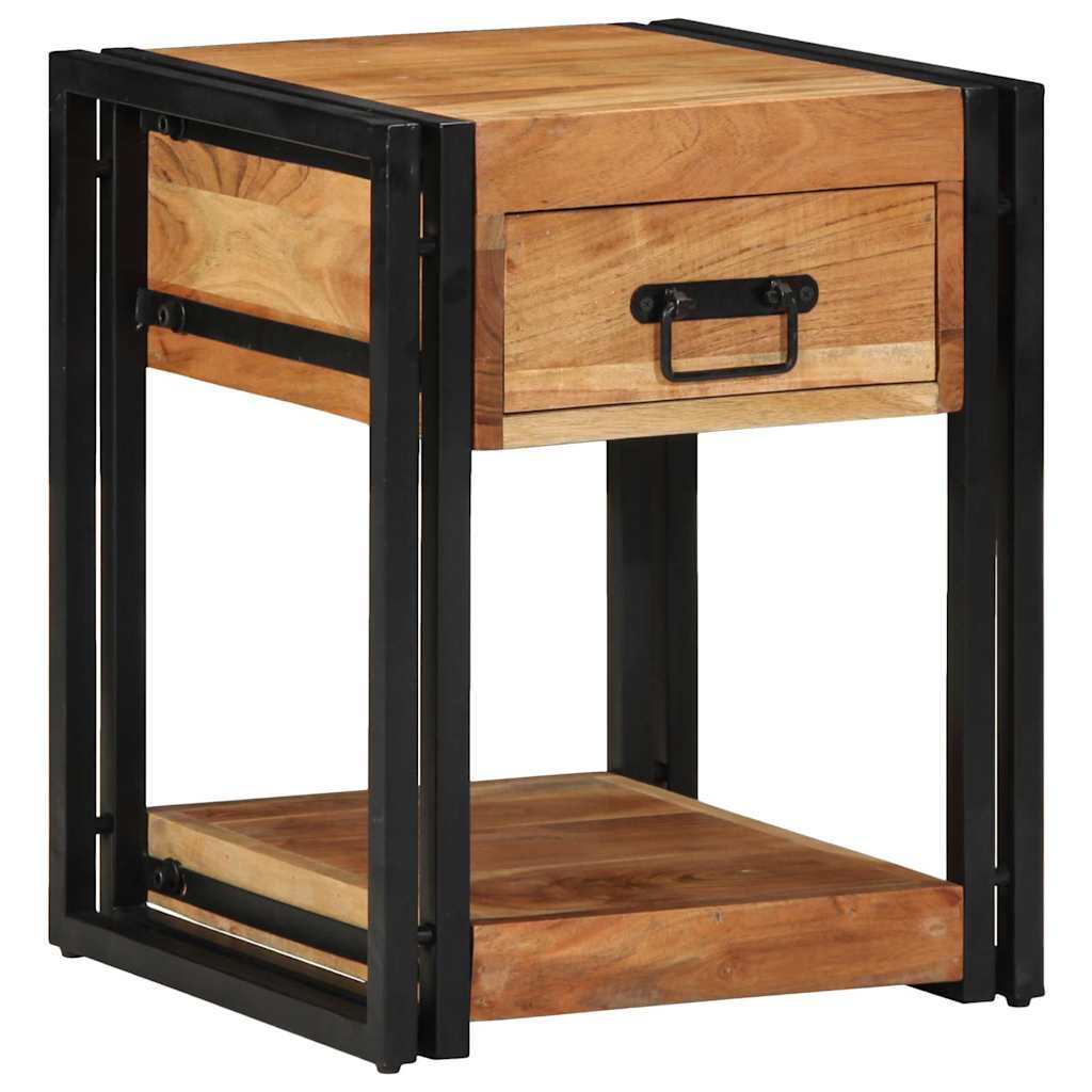 vidaXL Bedside Cabinet Brown 40 x 40 x 50 cm Solid Acacia Wood 3