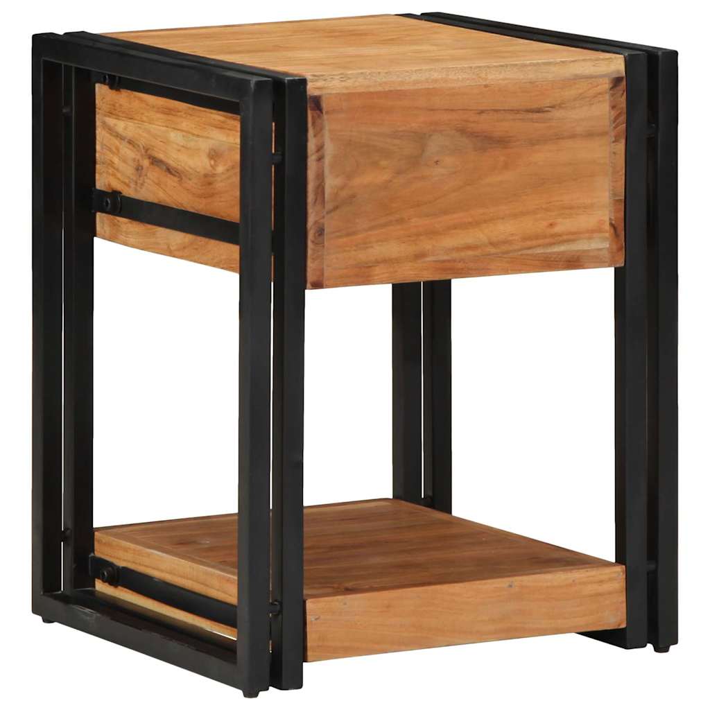 vidaXL Bedside Cabinet Brown 40 x 40 x 50 cm Solid Acacia Wood 5
