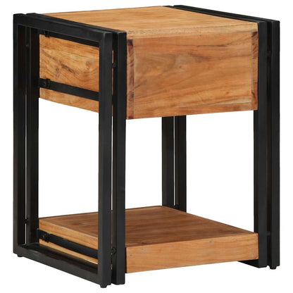 vidaXL Bedside Cabinet Brown 40 x 40 x 50 cm Solid Acacia Wood 5