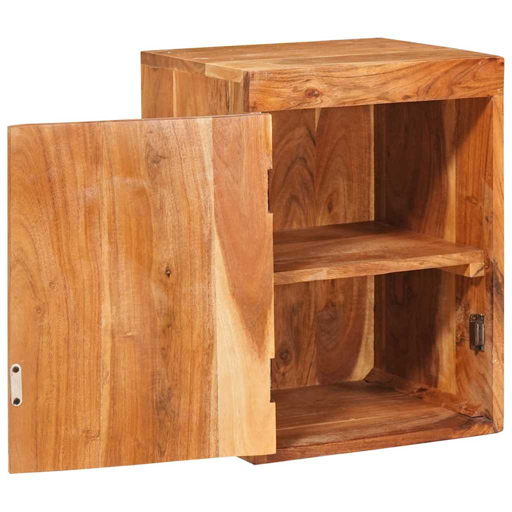 vidaXL Bedside Table Brown 35 x 33 x 48 cm Solid Wood Acacia 4
