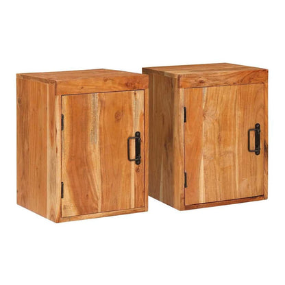 Bedside Table Brown 35 x 33 x 48 cm Solid Wood Acacia Solid acacia wood 2