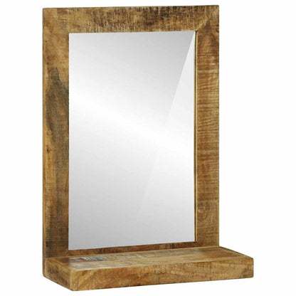 vidaXL Bathroom Mirror Brown 50 x 22 x 70 cm Solid Mango Wood 1