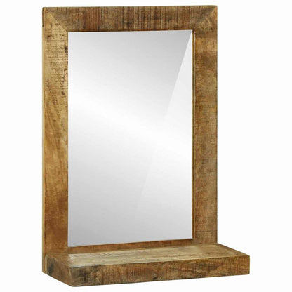 vidaXL Bathroom Mirror Brown 50 x 22 x 70 cm Solid Mango Wood 2
