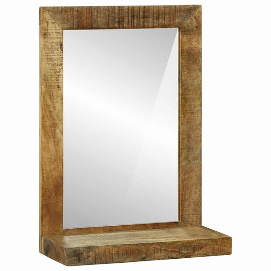 vidaXL Bathroom Mirror Brown 50 x 22 x 70 cm Solid Mango Wood 2