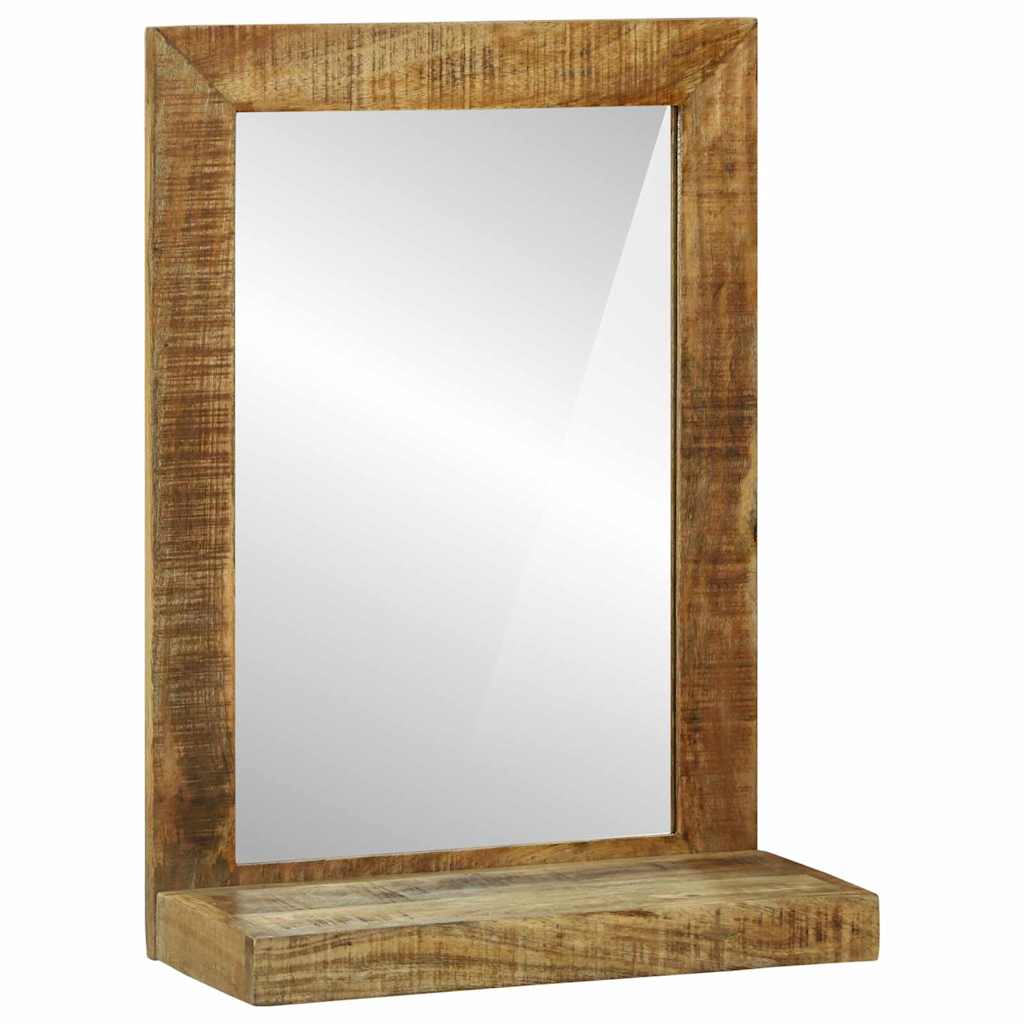 vidaXL Bathroom Mirror Brown 50 x 22 x 70 cm Solid Mango Wood 3