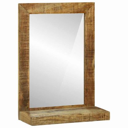 vidaXL Bathroom Mirror Brown 50 x 22 x 70 cm Solid Mango Wood 3