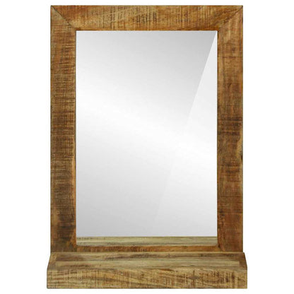 vidaXL Bathroom Mirror Brown 50 x 22 x 70 cm Solid Mango Wood 4