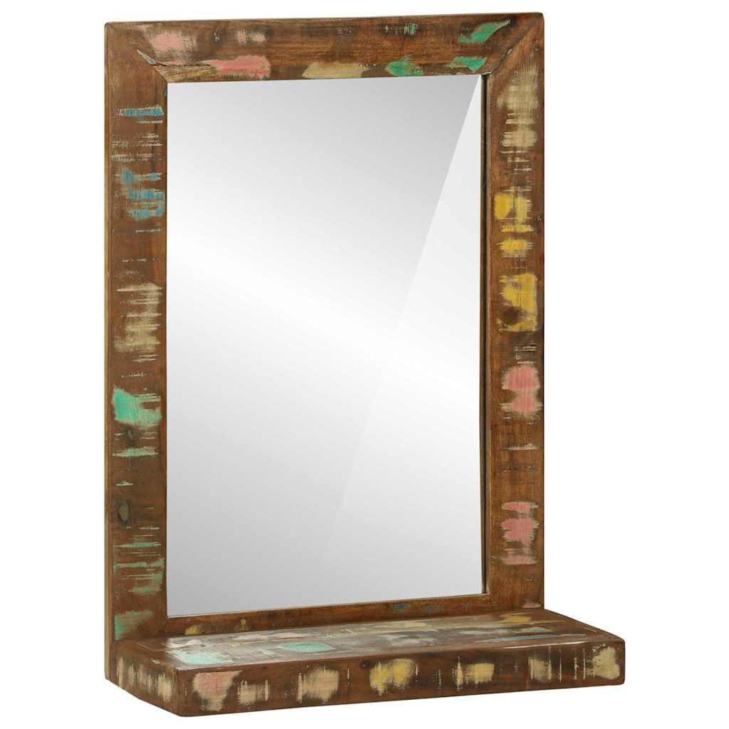 vidaXL Bathroom Mirror Brown 50 x 22 x 70 cm Solid Reclaim Wood 2