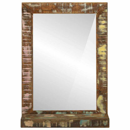 vidaXL Bathroom Mirror Brown 50 x 22 x 70 cm Solid Reclaim Wood 4