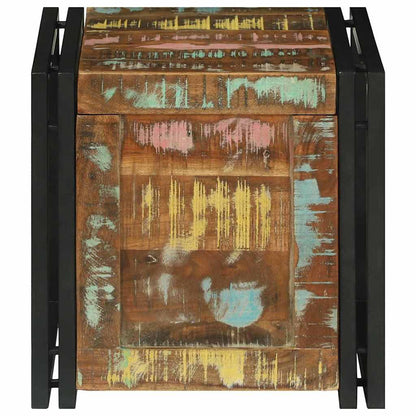 vidaXL Storage Box Brown and Black 40 x 40 x 40 cm Solid Acacia Wood 5