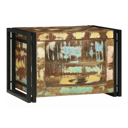 Storage Box Brown and Black Solid Depth 40 cm 60 cm 41 cm Reclaimed wood