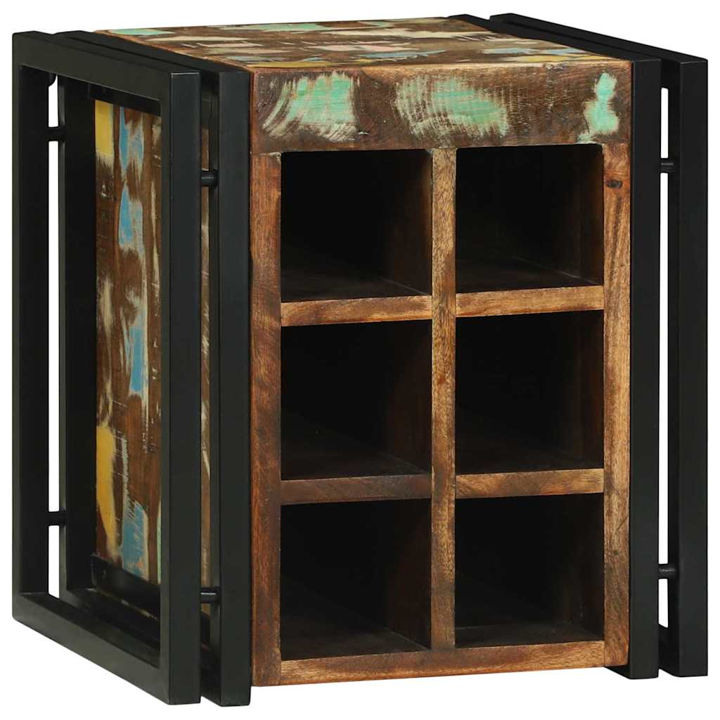 vidaXL Wine Rack 35 x 35 x 39 cm Solid Reclaim Wood 3
