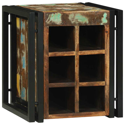 vidaXL Wine Rack 35 x 35 x 39 cm Solid Reclaim Wood 3
