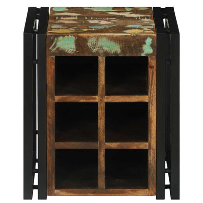 vidaXL Wine Rack 35 x 35 x 39 cm Solid Reclaim Wood 4