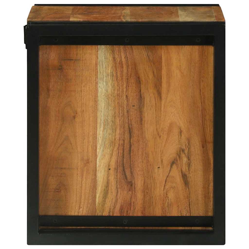 vidaXL Wine Rack Brown and Black 35 x 35 x 39 cm Solid Acacia Wood 5