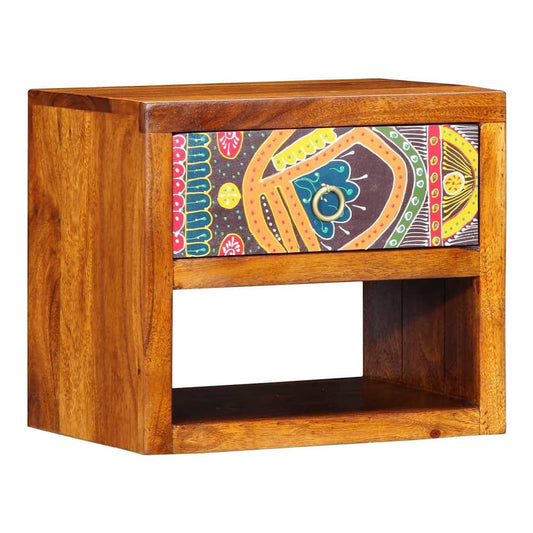 Bedside Cabinet Brown 40 x 35 x 35 cm Solid Acacia Wood 1