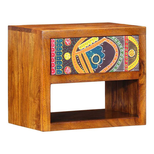 Bedside Cabinet Brown 40 x 35 x 35 cm Solid Acacia Wood 1
