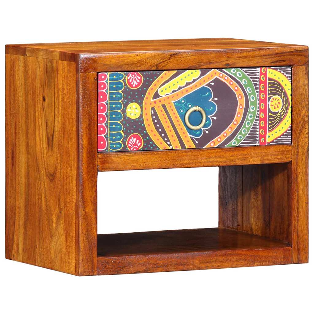 vidaXL Bedside Cabinet Brown 40 x 35 x 35 cm Solid Acacia Wood 3