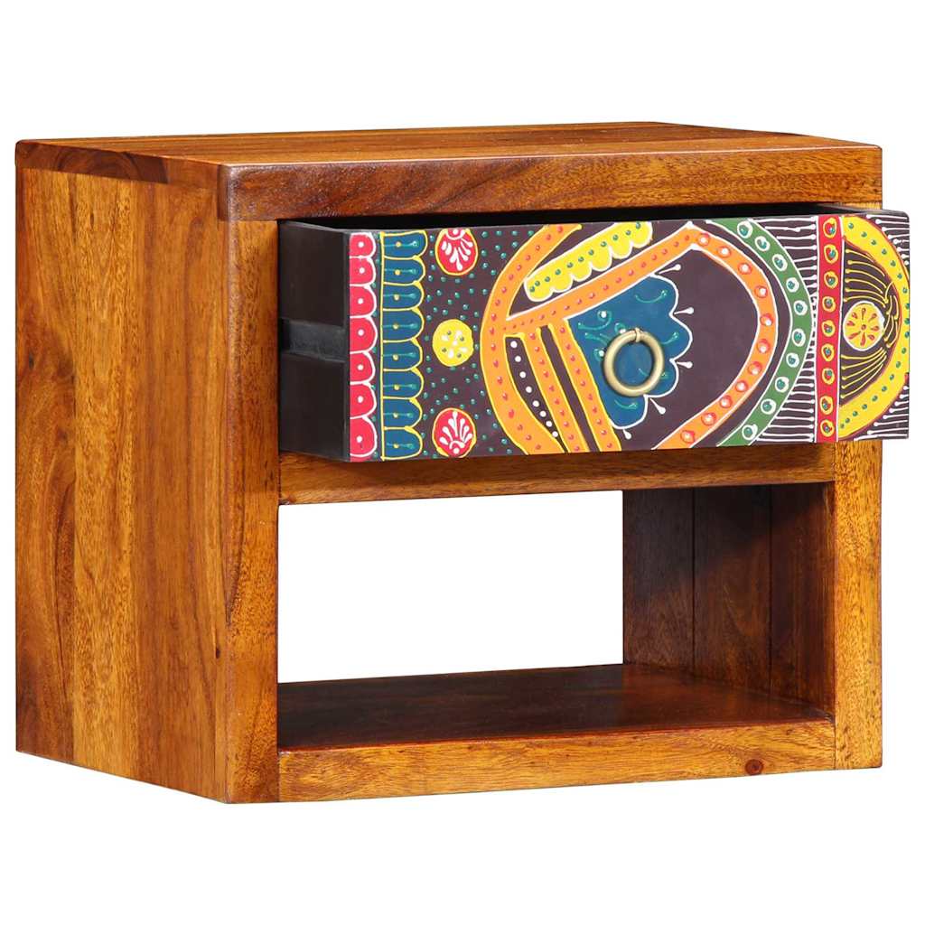 vidaXL Bedside Cabinet Brown 40 x 35 x 35 cm Solid Acacia Wood 4